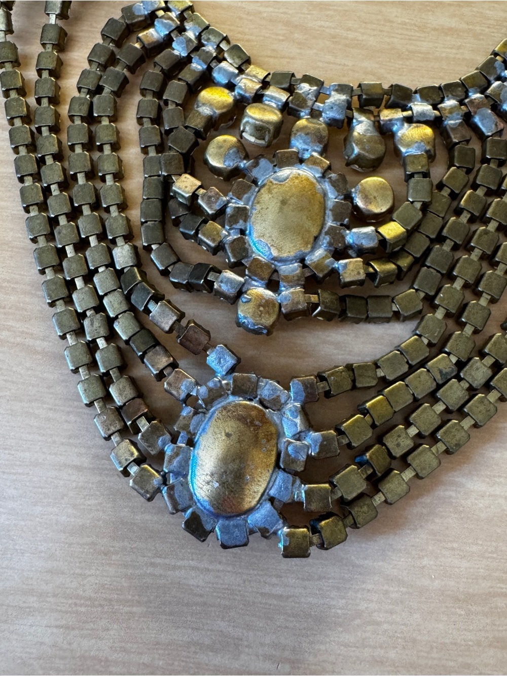 50s Vintage czech Crystal Bib Necklace - Picture 7 of 8